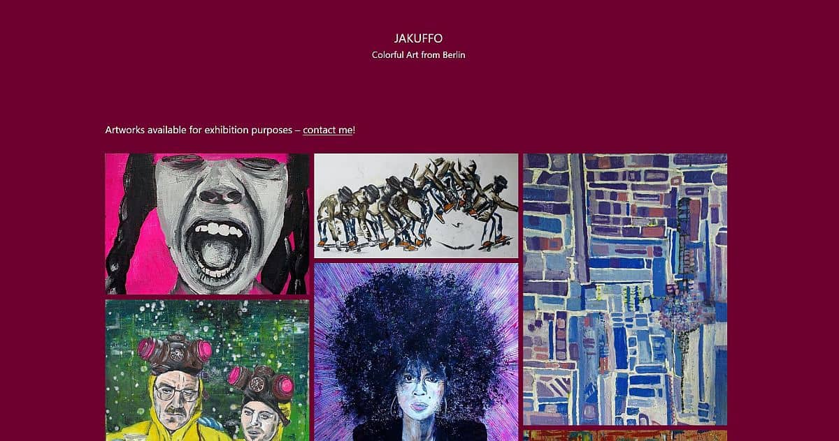 Screenshot jakuffo.com Referenz bei www.webseitenliebe.de aus Berlin